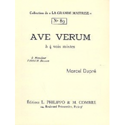 Ave verum pour choeur mixte et orgue - Marcel Dupré