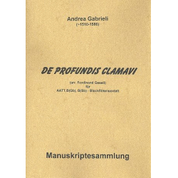 De Profundis clamavi für 6 Blockflöten - Andrea Gabrieli