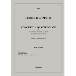 Concerto a 4 mani per pianoforte, - Leopold Anton Kozeluch