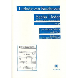 6 Lieder op.48 für Gesang (mittel) - Ludwig van Beethoven