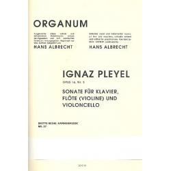 Sonate e-Moll op.16,5 : für Flöte (Violine), - Ignaz Joseph Pleyel