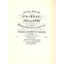 Eglogue op.3 für Klavier - César Franck