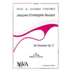6 Sonaten op.5 für 2 Flöten ohne Baß - Jacques Christophe Naudot