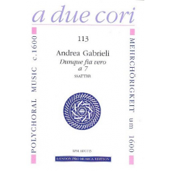 Dunque fia vero für 7 Instrumente - Andrea Gabrieli