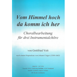 Vom Himmel hoch da komm' ich her (Chorals für 3 Bläserchöre) - Johann Crüger / Arr. Gottfried Veit