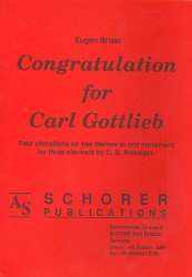 Congratulation for Carl Gottlieb -Eugen Brixel