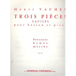 3 pièces faciles pour basson et piano - Henri Vachey