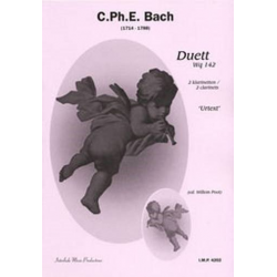 Duett WQ142 für 2 Klarinetten - Carl Philipp Emanuel Bach / Arr. Willem Poot