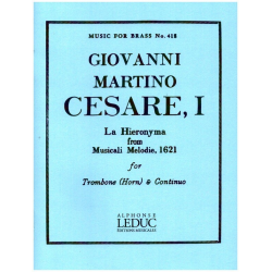 La Hieronyma trombone (horn) and bc - Giovanni M. Cesare