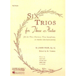 Six Trios for Three Flutes, Op. 83 Score - James Hook / Arr. Himie Voxman