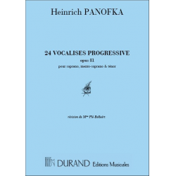 Panofka : 24 Vocalises Op 81Soprano Ou Mezzo Ou Tenor - Heinrich Panofka