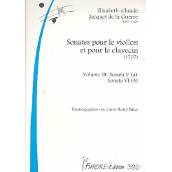 Sonates nos.5+6 pour le violon et - Elisabeth Jacquet de la Guerre