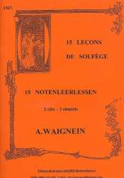 15 Lecons de solfège (2 clés) - André Waignein