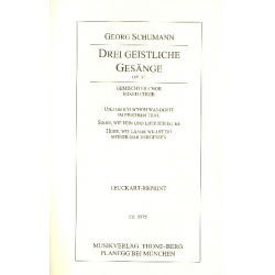 3 geistliche Gesänge op.31 - Georg Schumann