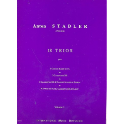 18 trios vol.1 (nos.1-5) pour - Anton Stadler