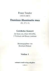 Dominus illuminatio mea für Alt, gem Chor, - Franz Tunder