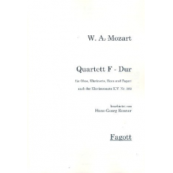 Quartett F-Dur nach KV283 für Oboe, - Wolfgang Amadeus Mozart