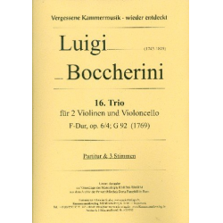Trio F-Dur Nr.16 op.6,4 G92 - Luigi Boccherini