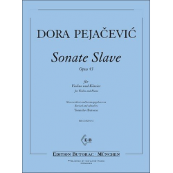 Sonate Slave op.43 für Violine und Klavier - Dora Pejacevic / Arr. Tomislav Butorac