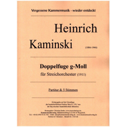 Doppelfuge g-Moll - Heinrich Kaminski