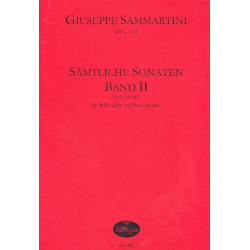 Sämtliche Sonaten Band 2 für Altblocklöte - Giuseppe Sammartini