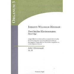 2 leichte Sonaten für Klavier - Johann Wilhelm Häßler