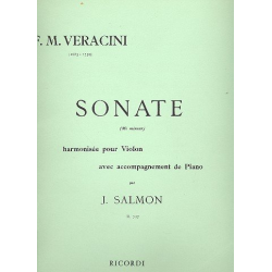 Sonate mi mineur pour violon avec - Francesco Maria Veracini