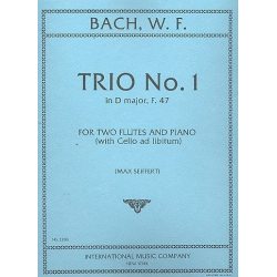 Trio D major no.1 : for 2 flutes - Wilhelm Friedemann Bach
