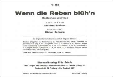 Wenn die Reben blüh'n - Manfred Hefner / Arr. Dieter Herborg