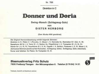 Donner und Doria (Schlagzeug-Solo & Blasorchester) - Dieter Herborg