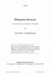 Steppenskizze (mit Kosaken-Patrouille) - Dieter Herborg