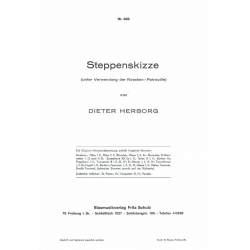 Steppenskizze (mit Kosaken-Patrouille) - Dieter Herborg