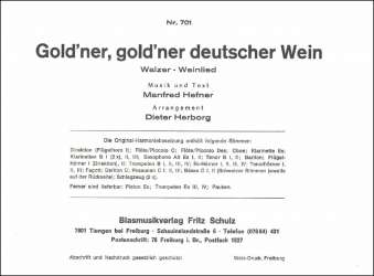 Gold'ner, gold'ner deutscher Wein - Manfred Hefner / Arr. Dieter Herborg