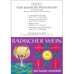 Vier badische Weinlieder - Hans Peter Reiner / Arr. Dieter Herborg