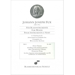 Fünf Tänze für Blechbläserquartett - Johann Joseph Fux