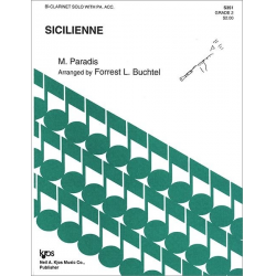 Sicilienne (Clarinet and Piano) - Maria Theresia von Paradis / Arr. Forrest L. Buchtel