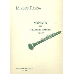 Sonata op.41 for clarinet - Miklos Rozsa