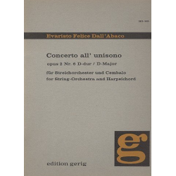 Concerto all'unisono D-Dur op.2,6 - Evaristo Felice Dall'Abaco
