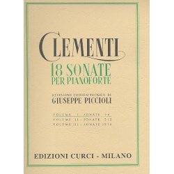 18 sonate vol.1 (nos.1-6) per pianoforte - Muzio Clementi