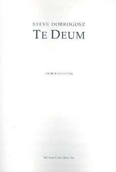 Te Deum (vocal score)