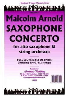 Saxophone Concerto (Arr.Ellis) Pack String Orchestra