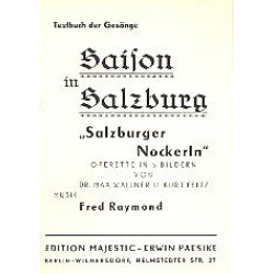 Saison in Salzburg Libretto (dt) - Fred Raymond