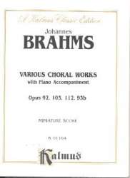 Various choral works op.92, 103, - Johannes Brahms