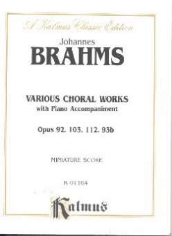 Various choral works op.92, 103,