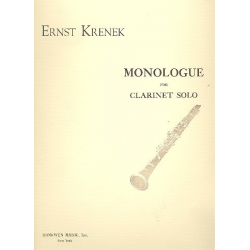 Monologue for clarinet solo - Ernst Krenek