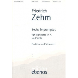 6 Impromptus für Klarinette in A - Friedrich Zehm