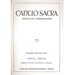 Venite videte für Sopran (Tenor) - Claudio Monteverdi