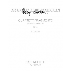 BA11056-22  Kelterborn, Quartett-Fragmente (Streichquartett 7) - - Rudolf Kelterborn