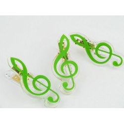 Klammer Violinschlüssel grün 7cm