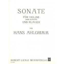 Sonate für Violine - Hans Ahlgrimm